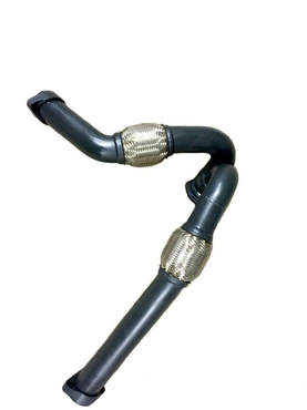 Y-Pipe with Stainless Steel Bellows already welded in, Ceramic Coated with Up-Pipe